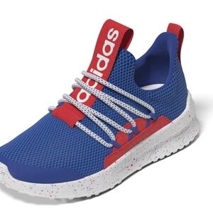 Adidas Youth Lite Racer Kids Sneakers in Blue and Red